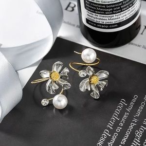 3/$25 Silver Flower and Pearl Earrings